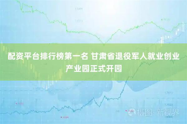 配资平台排行榜第一名 甘肃省退役军人就业创业产业园正式开园